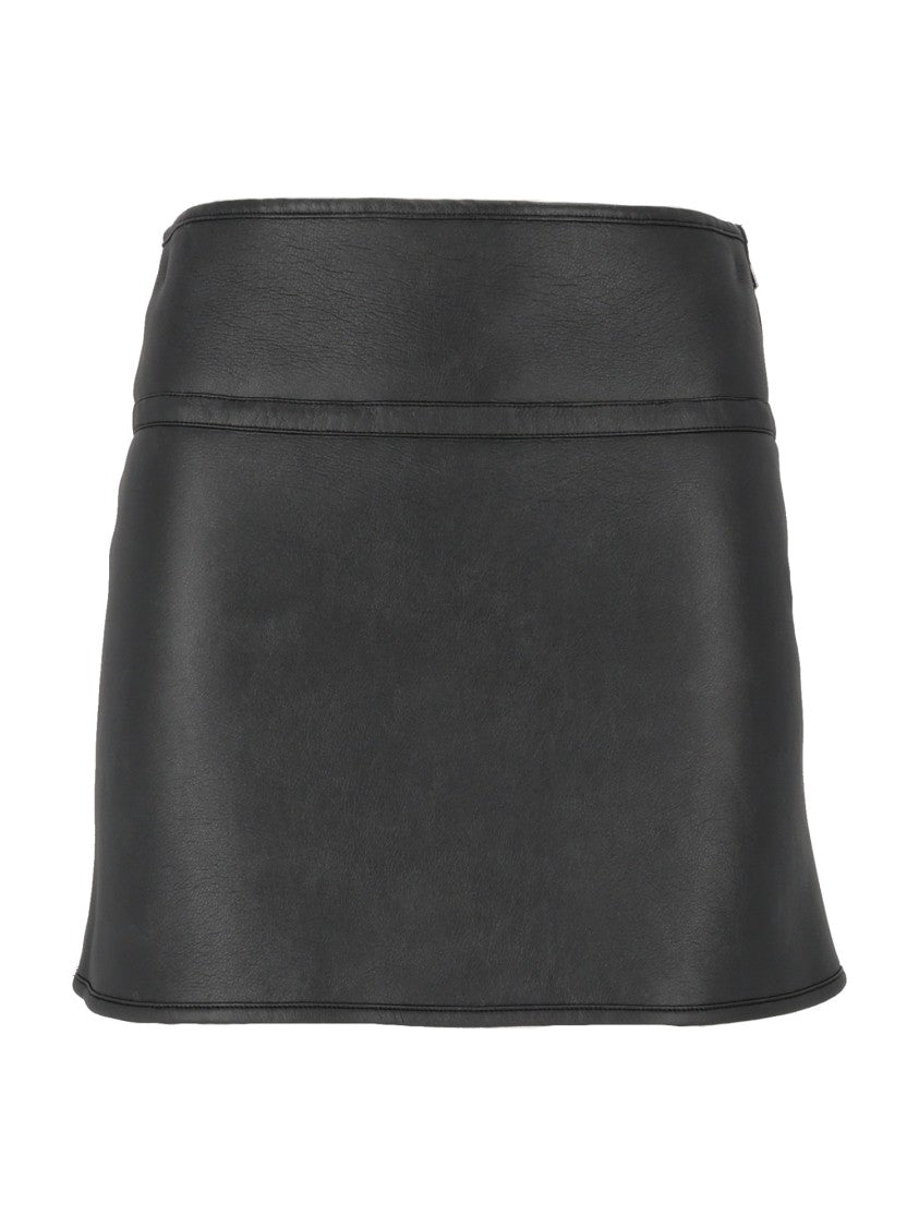Ermanno Scervino Gonna Short Leather Skirt