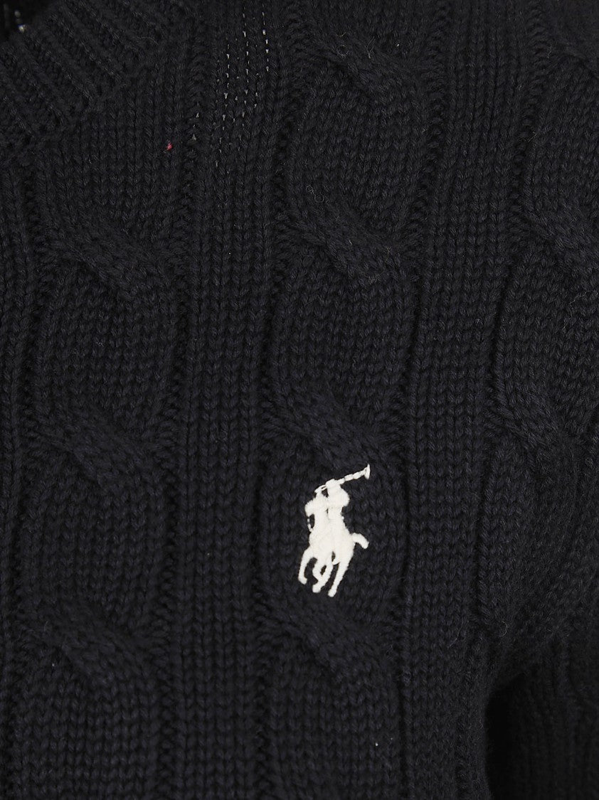 Polo Ralph Lauren Cable Knit Cardigan With Button-Down Front