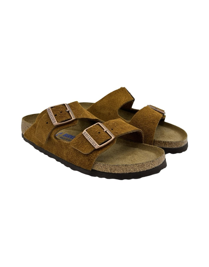 Birkenstock Arizona Suede Slide – Caramel