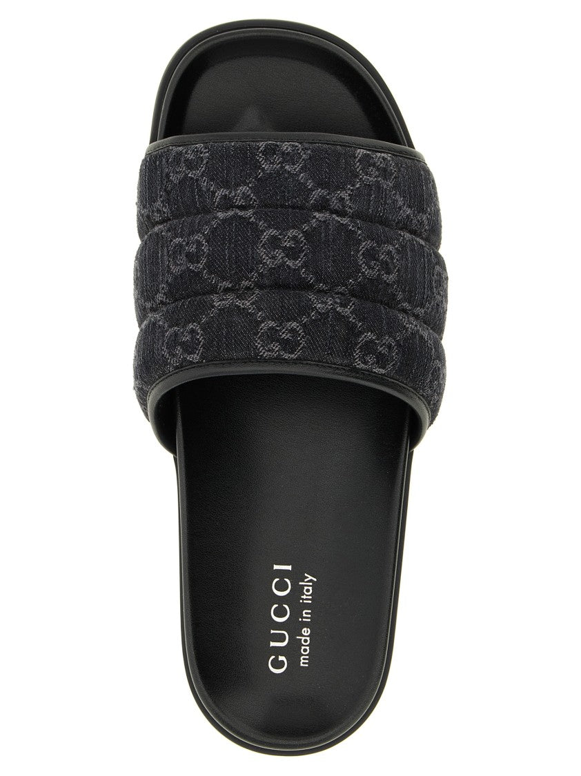 Gucci Gg Denim Slides
