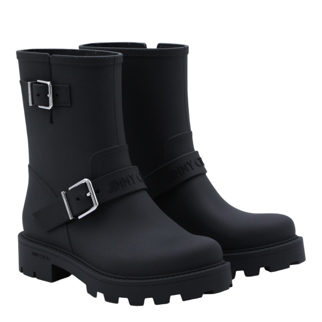 Jimmy Choo Chunky Sole Buckle Boots