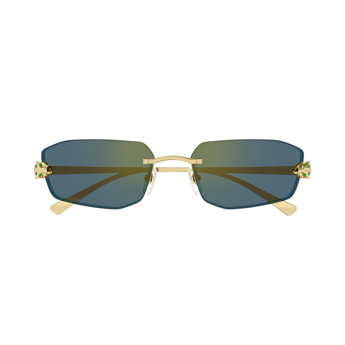 Cartier Rimless Sunglasses With Panther Head Detail