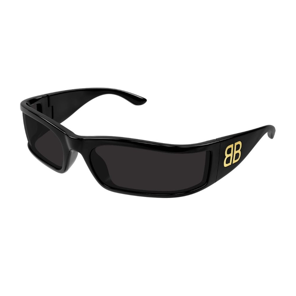 Balenciaga Bb0458s Extreme Line Futuristic Slim Rectangular Bio-Injected Sunglasses