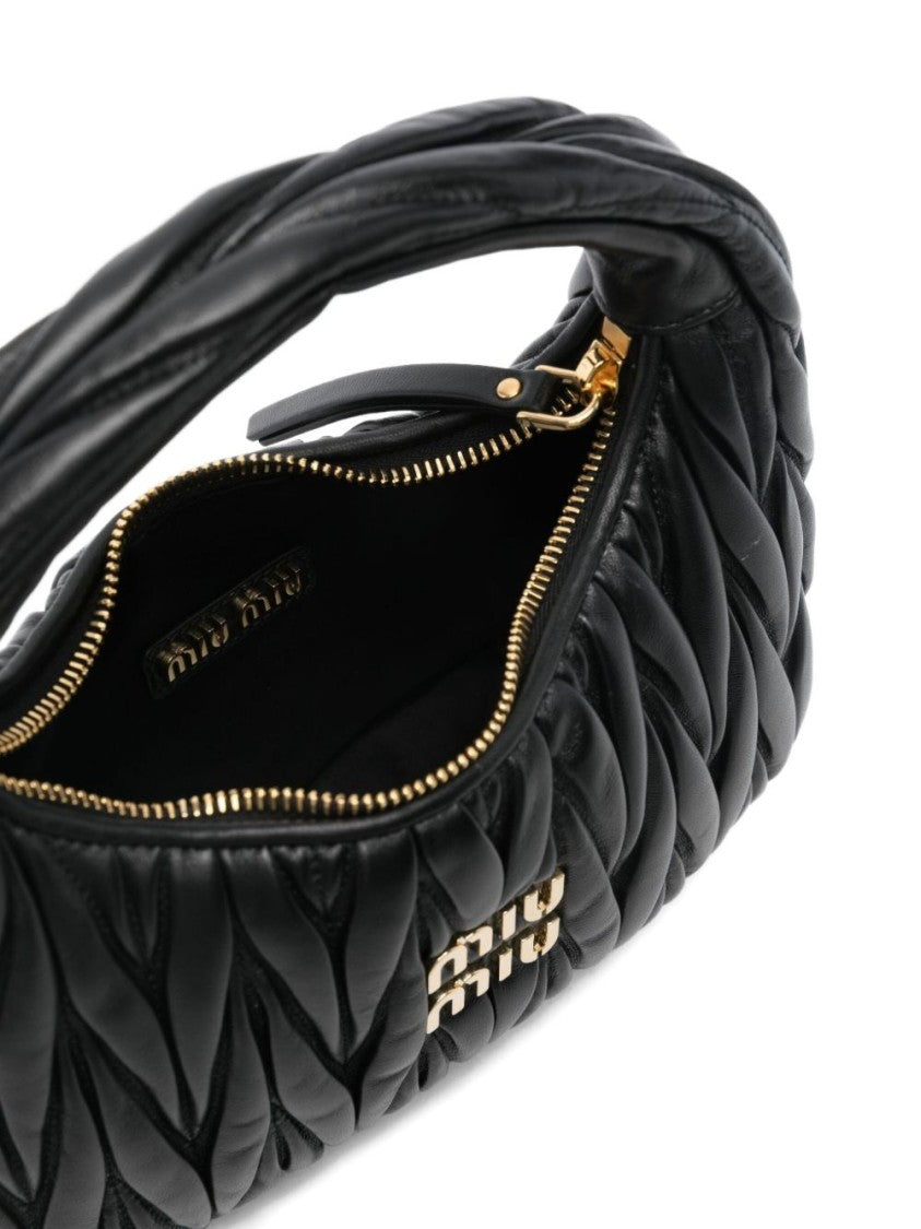 Miu Miu Wander Matelassé Nappa Leather Hobo Bag