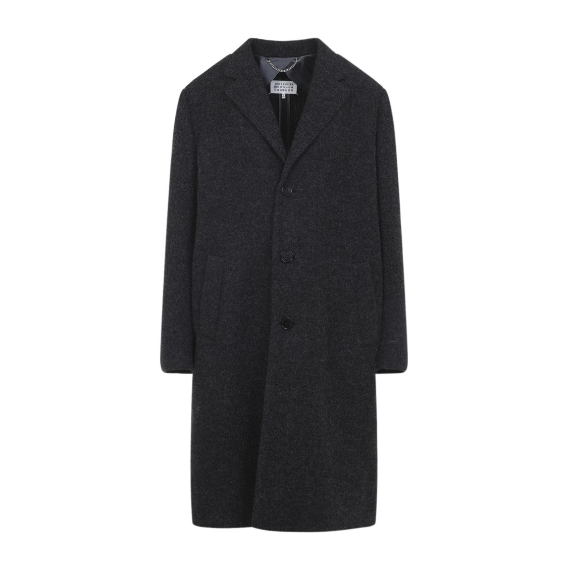 Maison Margiela Long Tailored Coat With Classic Lapel And Timeless Elegance