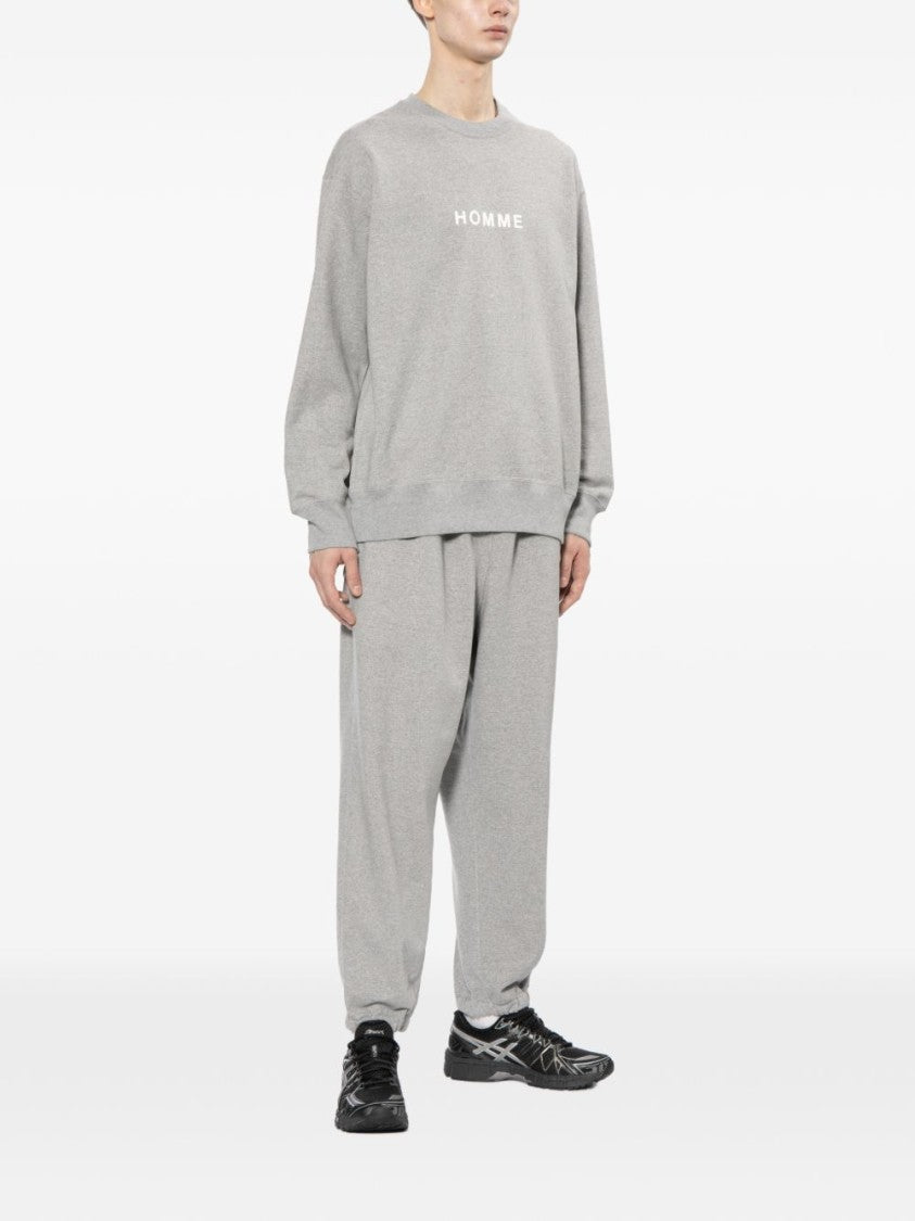 Comme Des Garçons Light Grey Baggy Elasticated Sweatpants