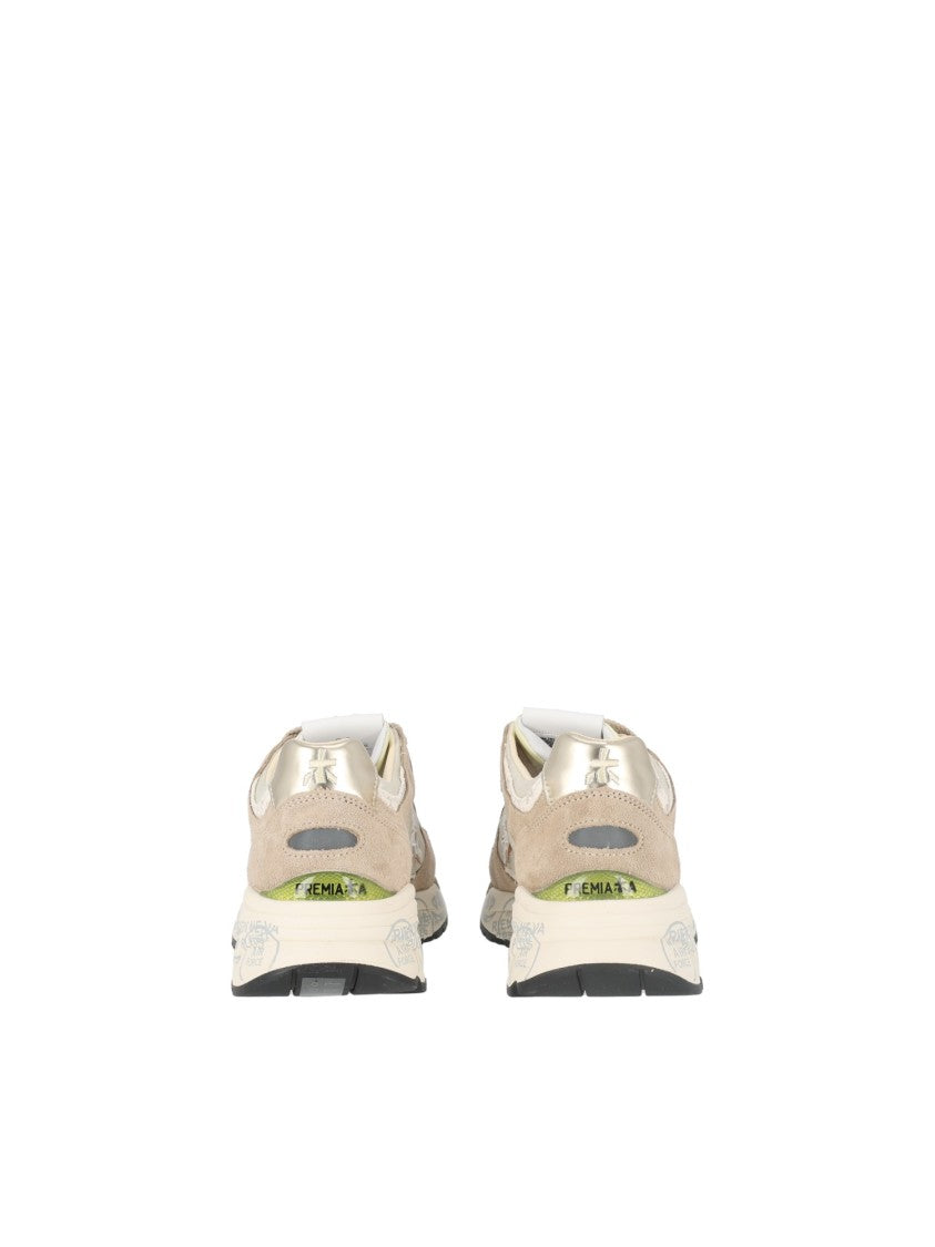 Premiata Beige Mased Low-Top Sneakers