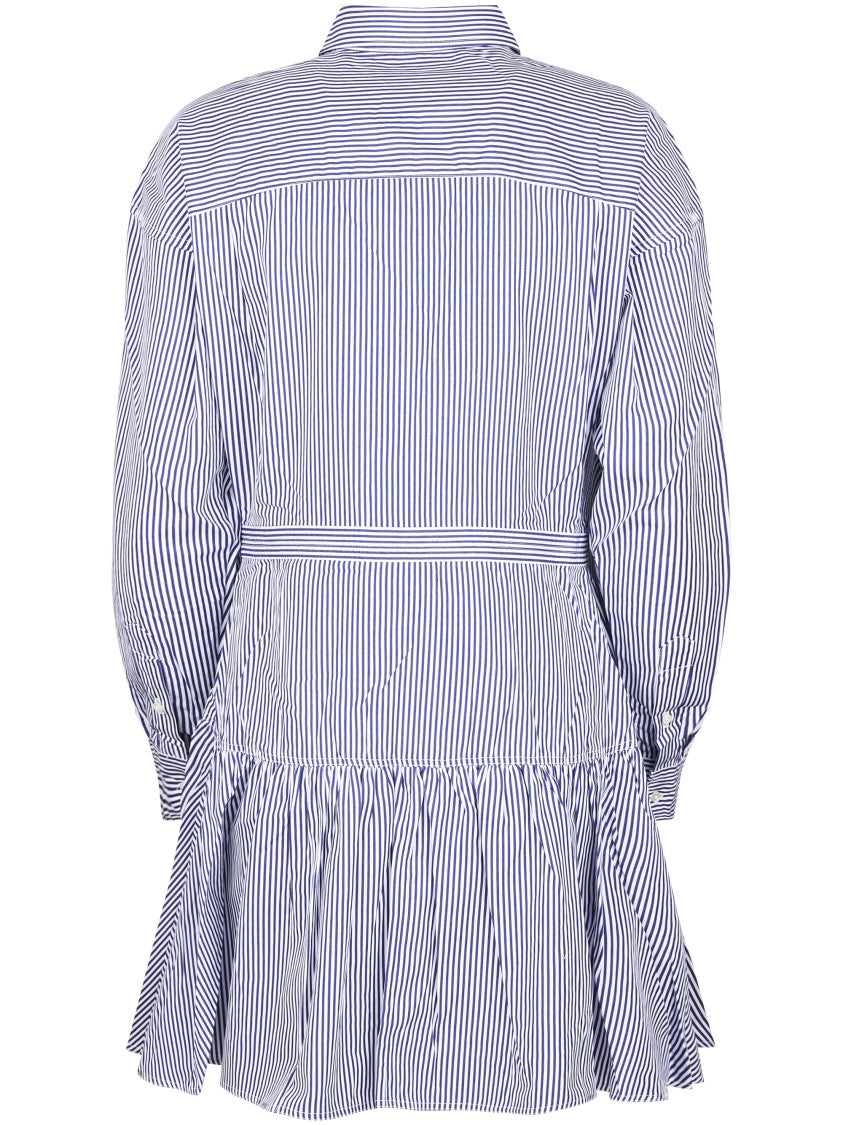 Polo Ralph Lauren Vertical Stripe Woven-Shirt Dress With Flared Skirt