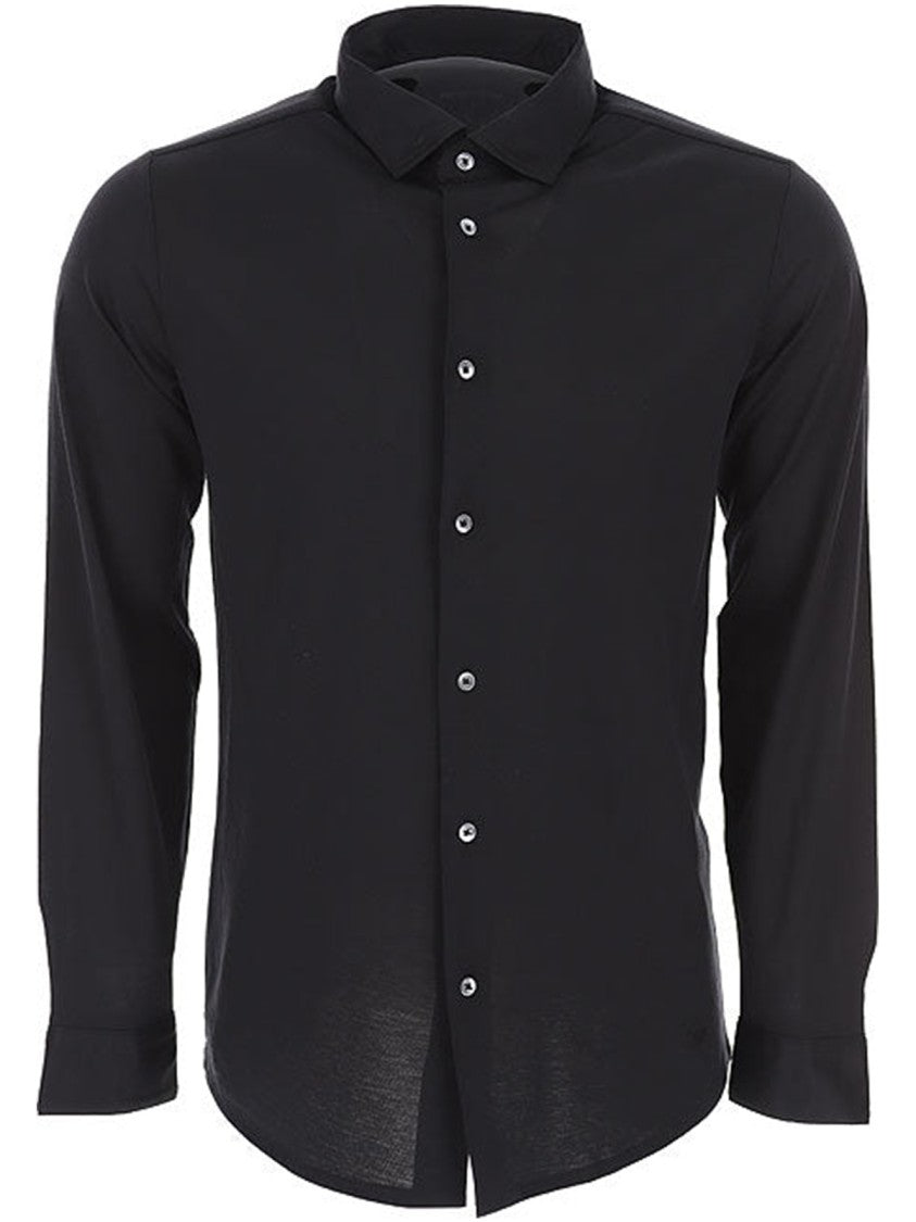 Emporio Armani Black Button Closure Shirt