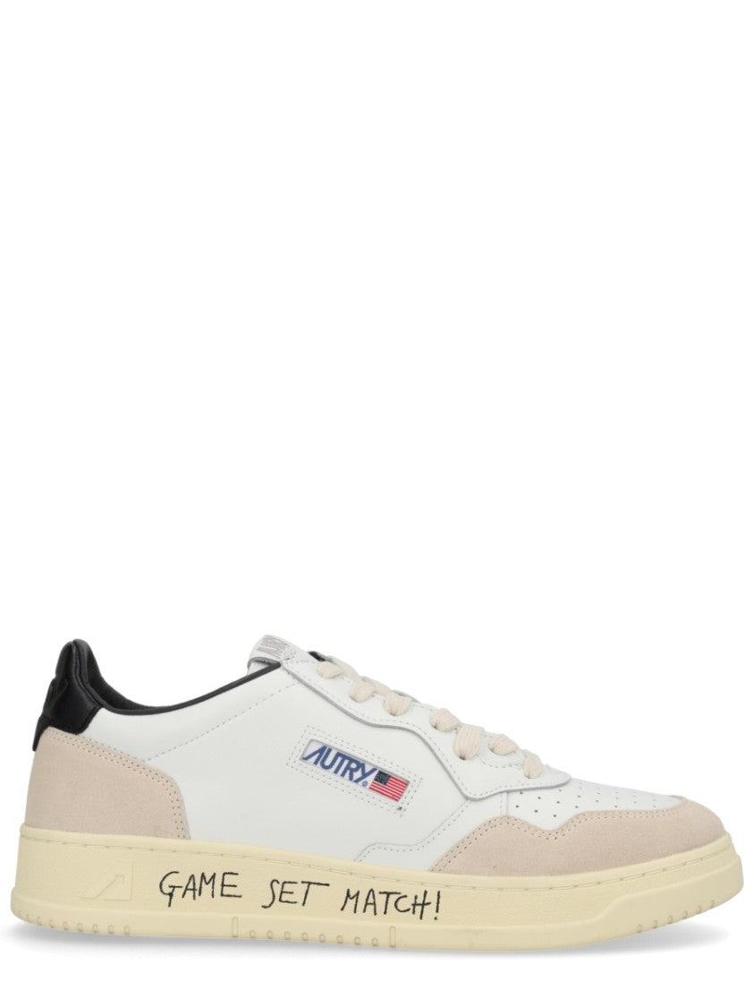 Autry Medalist Low Leather Suede Detailing Sneakers