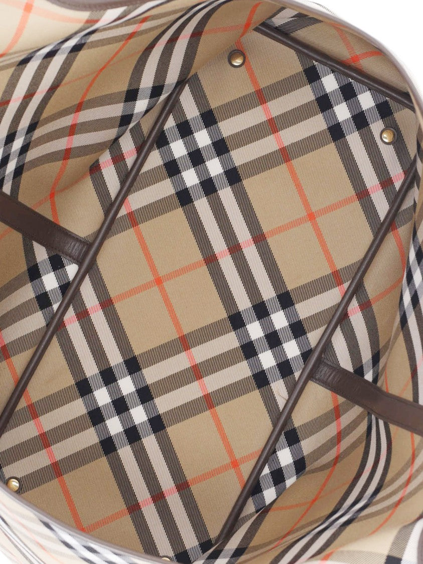 Burberry Check' Medium Tote – Beige
