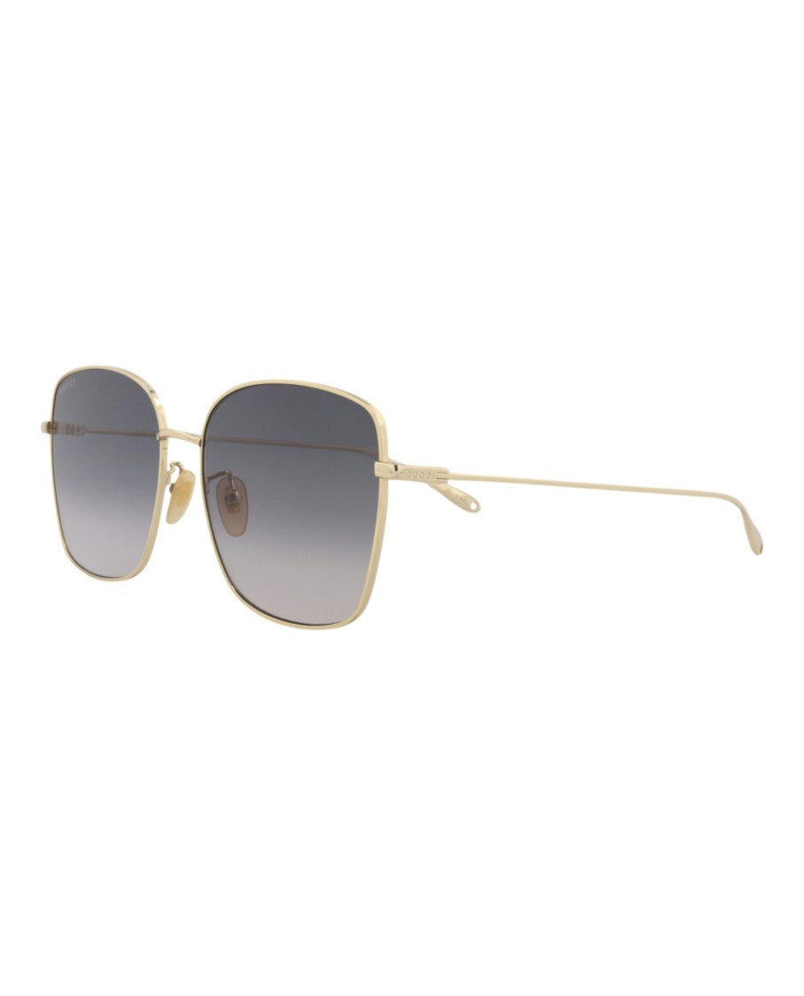 Gucci Square-Frame Metal Sunglasses