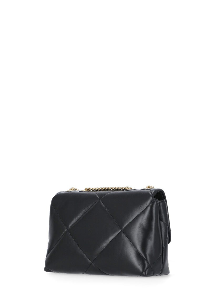 Tory Burch Black Matelassé Leather Chain Strap Shoulder Bag