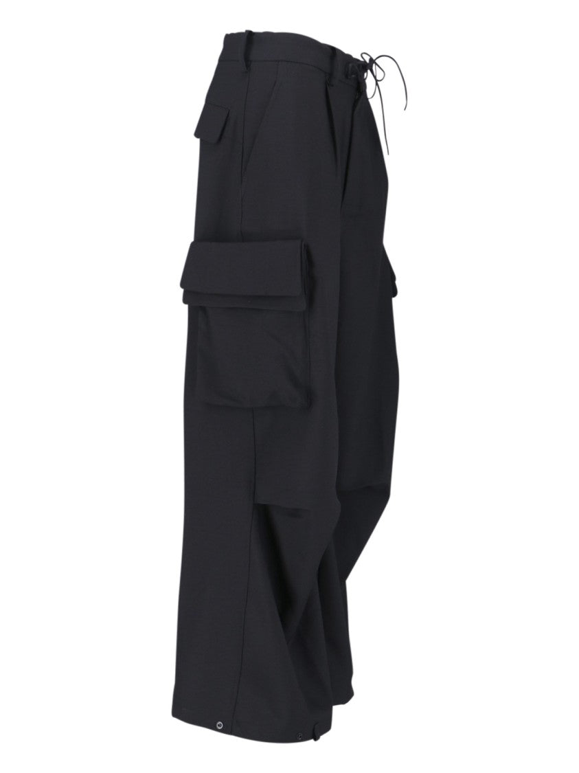 Y-3 Cargo Trousers With Cut-Out Detail – Black
