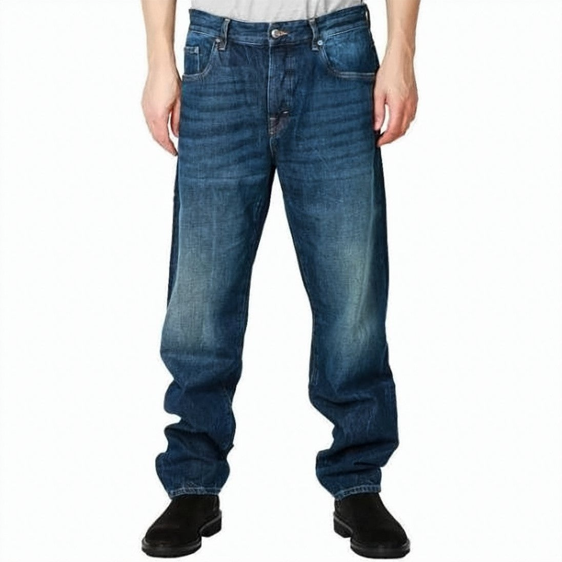 Department 5 Relaxed-Fit Denim Pants With Five-Pocket Design And Subtle Whiskering