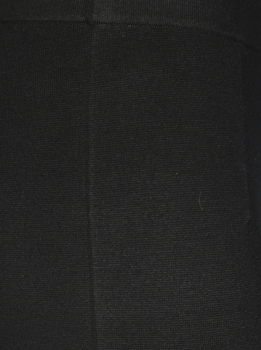 Max Mara Tailored Black Pants Crafted From Punto Milano Fabric