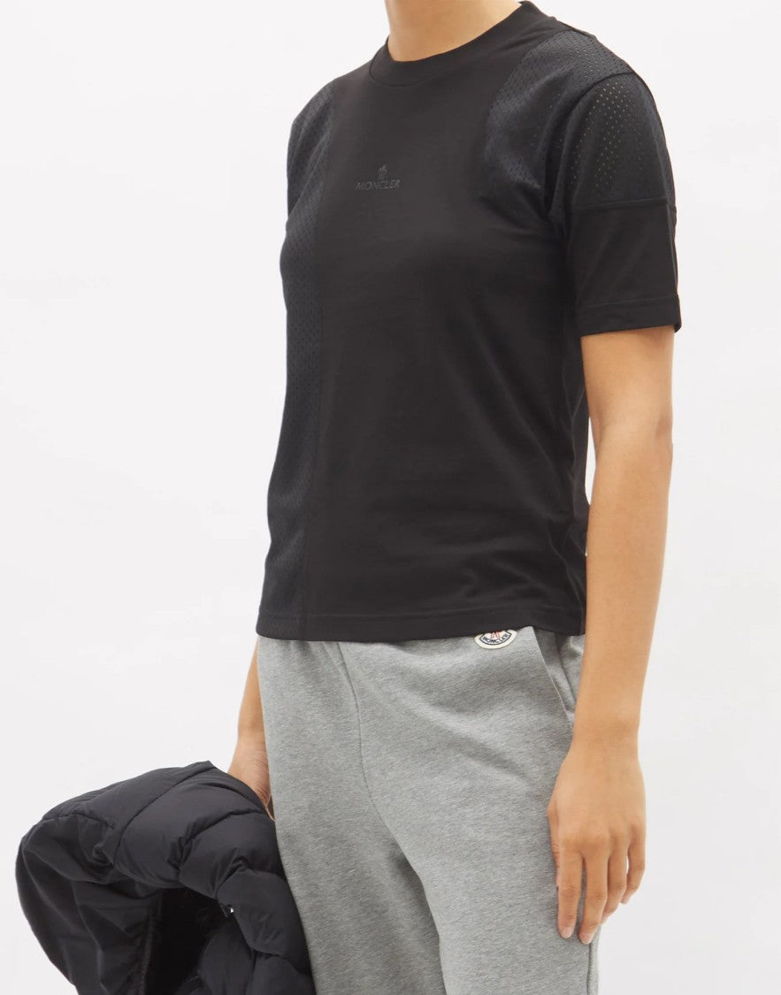 Moncler Logo Mixed Media T-Shirt