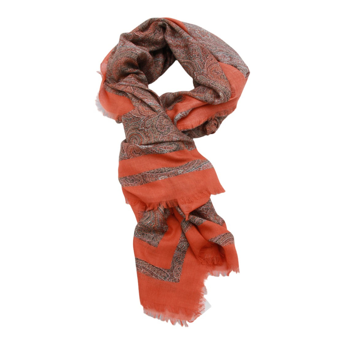 Etro Paisley Patterned Scarf With Fringed Edges