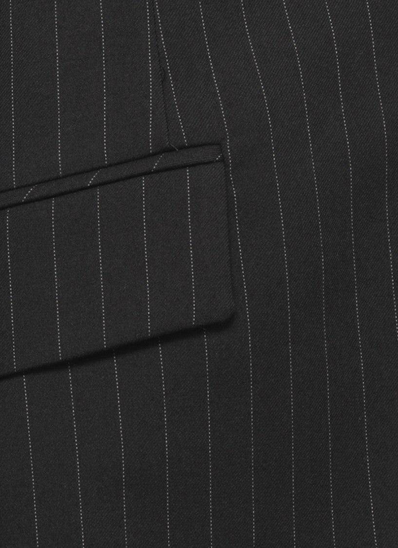 The Andamane Black Pinstriped Tailored Blazer