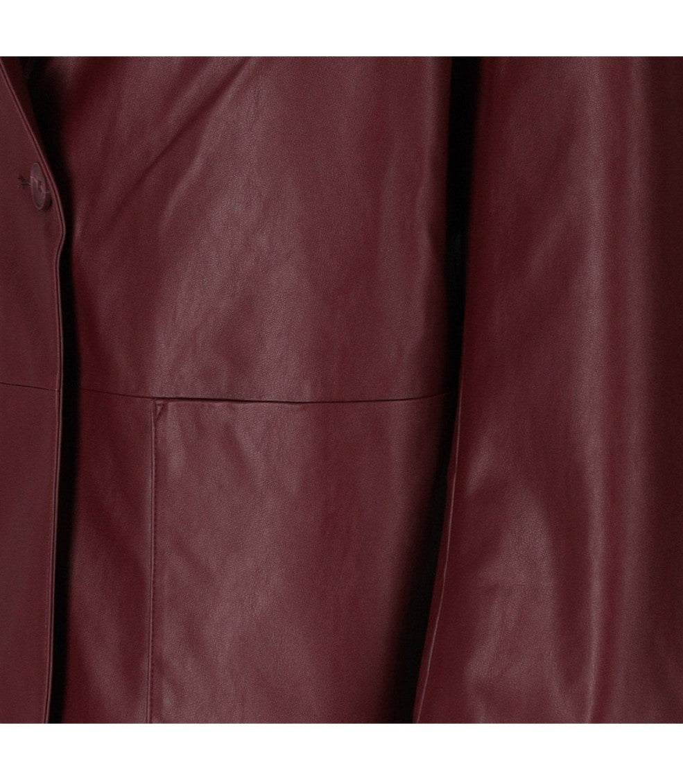 Essentiel Antwerp Idrey Burgundy Single Breasted Blazer