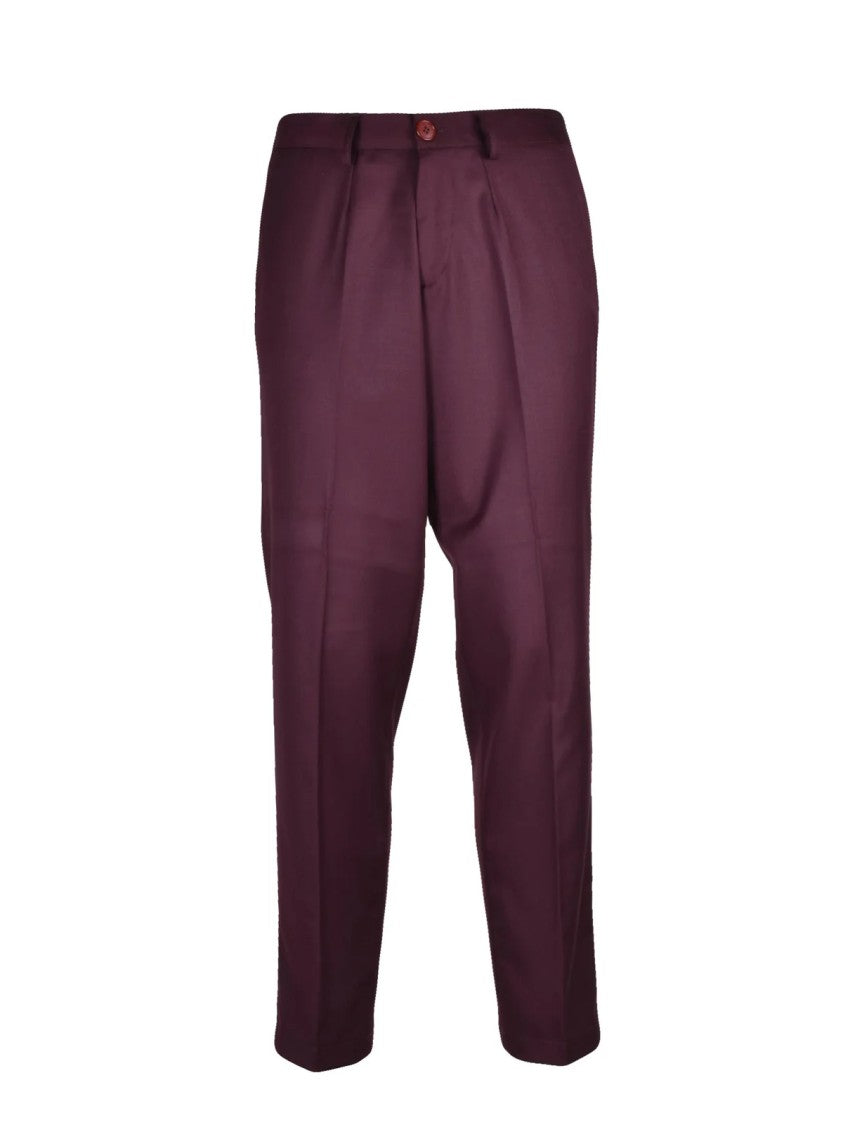 Officina Milanese Red Technical Blend Formal Pants