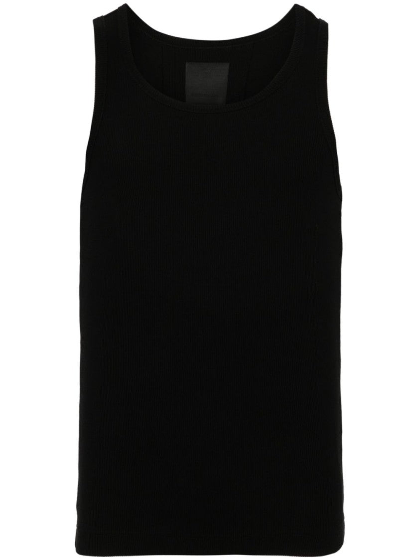Givenchy Fine Ribbed Black Tank Top