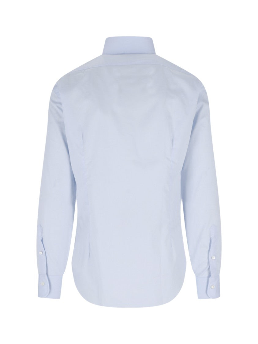Barba Napoli Light Blue Classic Cotton Long-Sleeve Shirt
