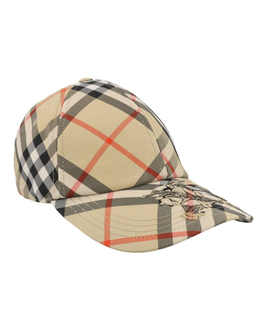 Burberry Mh Check Equestrian Knight Baseball Hat