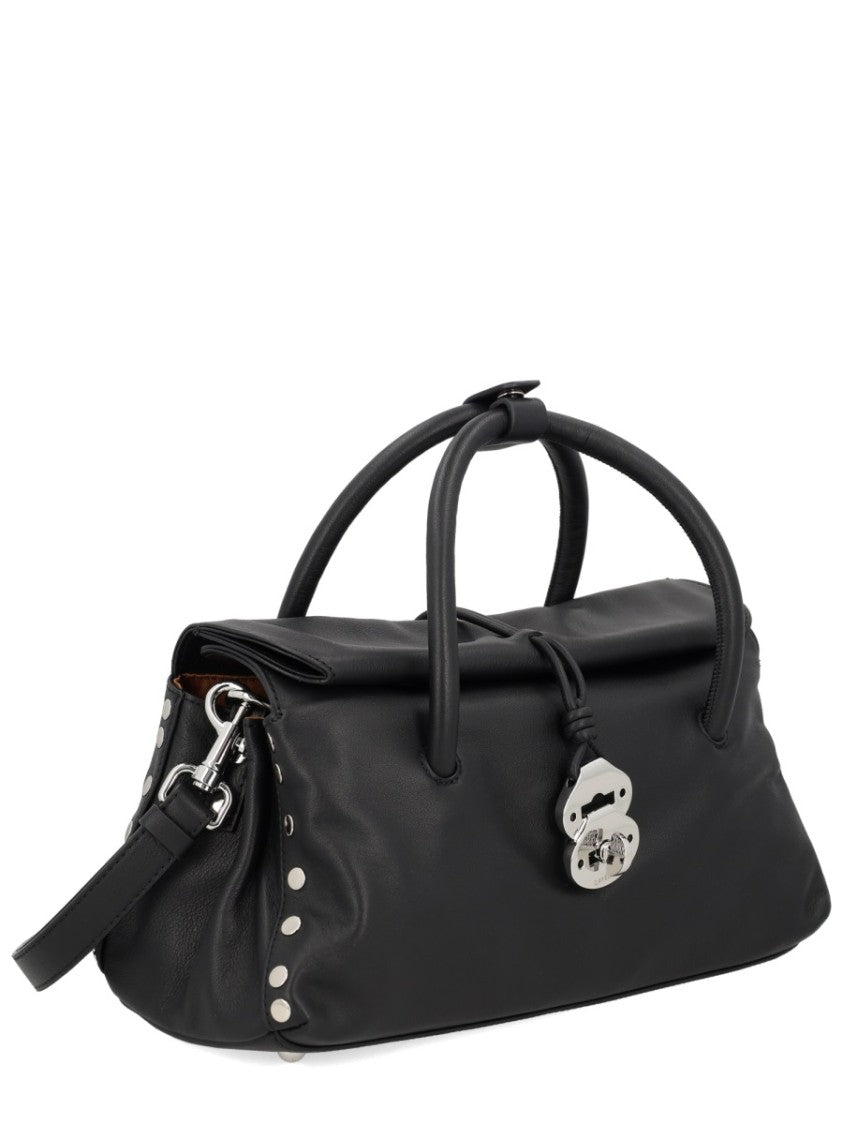 Zanellato Black Medium Leather Shoulder Bag
