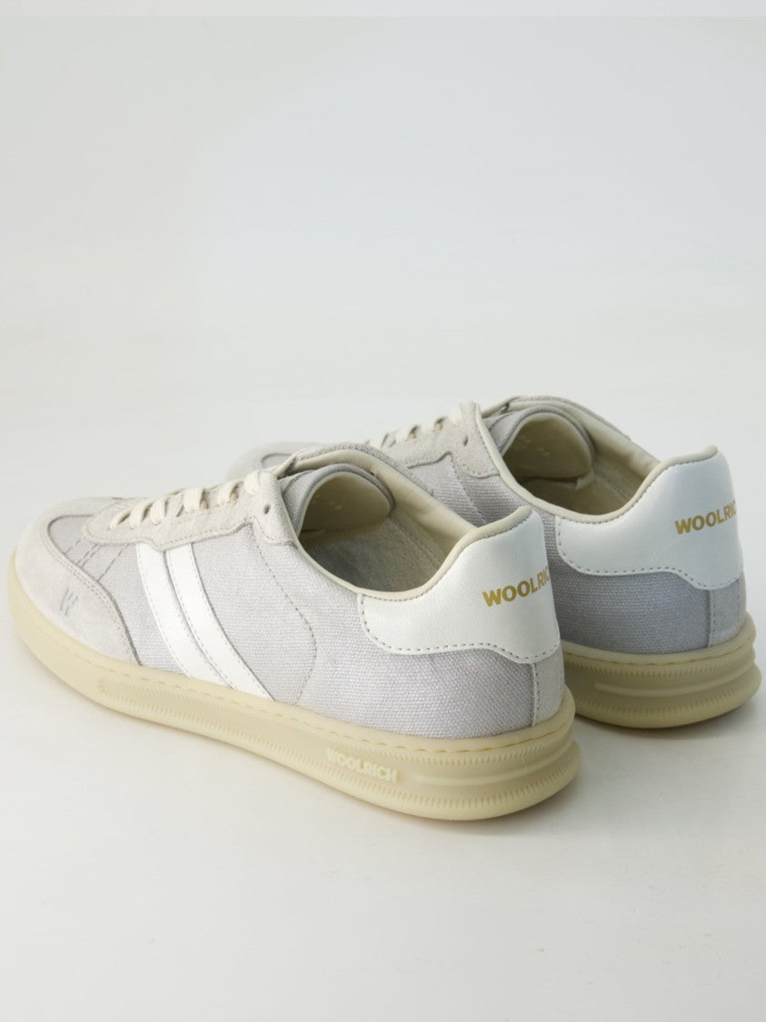 Woolrich Grey Double U.T Camoscio Suede Sneakers