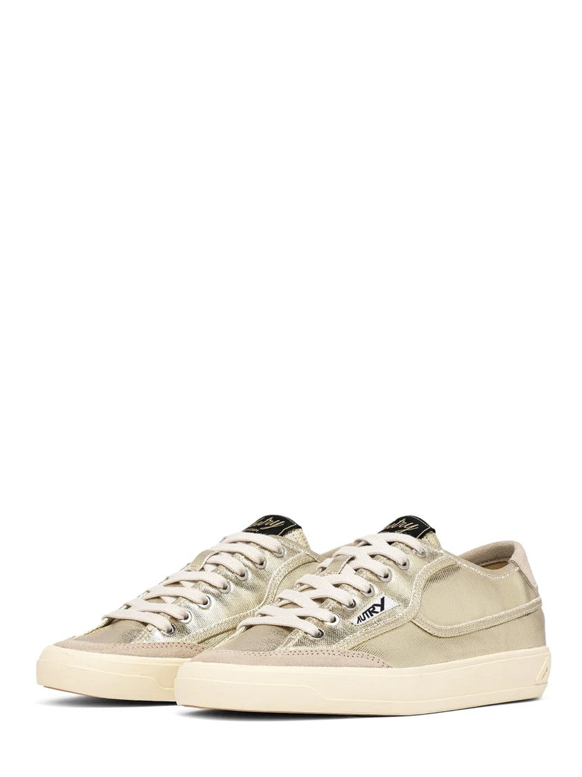 Autry Laminated Canvas And Suede Low-Top Sneakers
