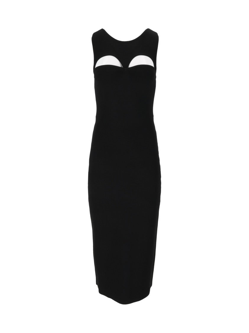 Elisabetta Franchi Sleeveless Cut-Out Knit Sweater Dress