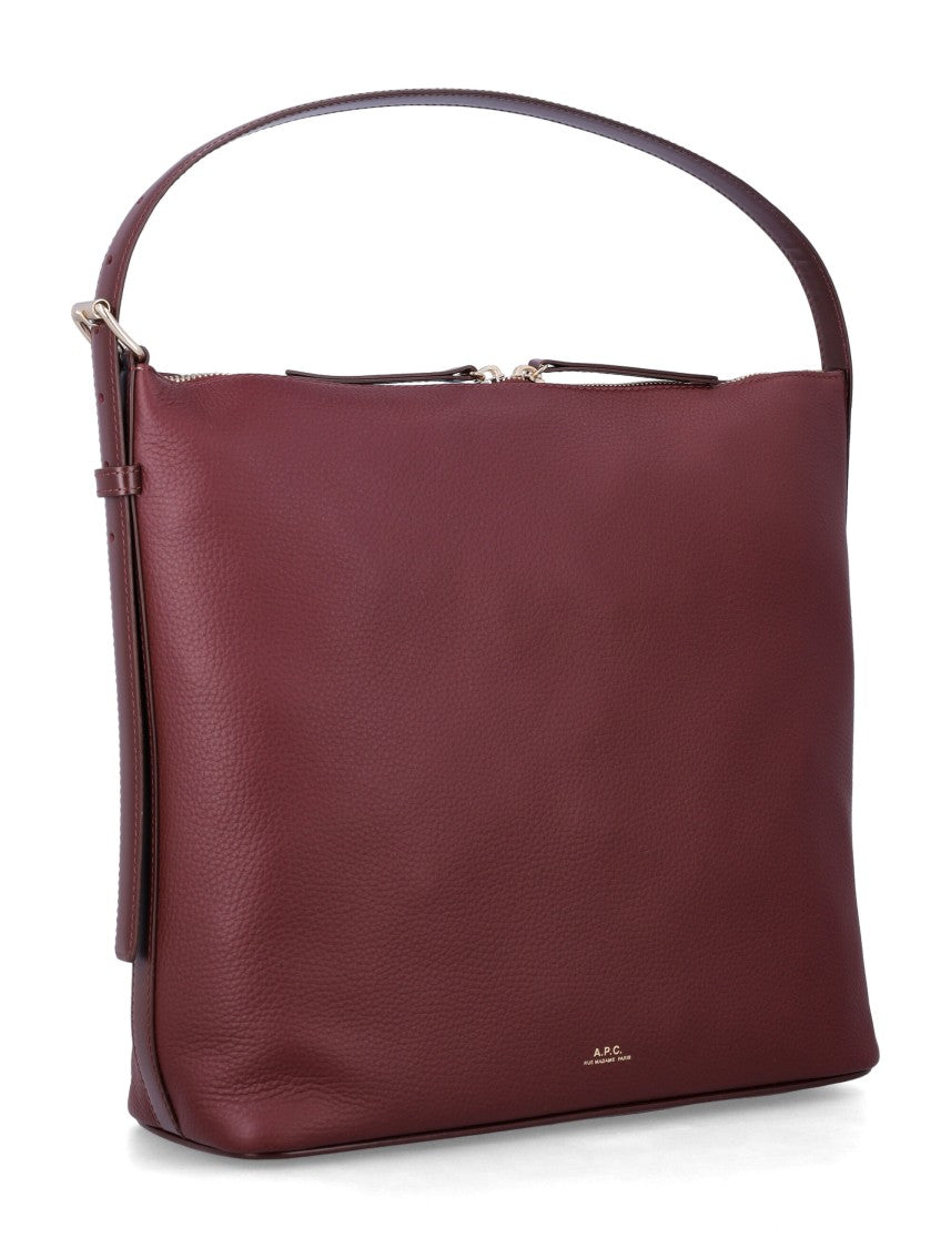 A.P.C. Structured Handbag With Smooth Pebbled Texture