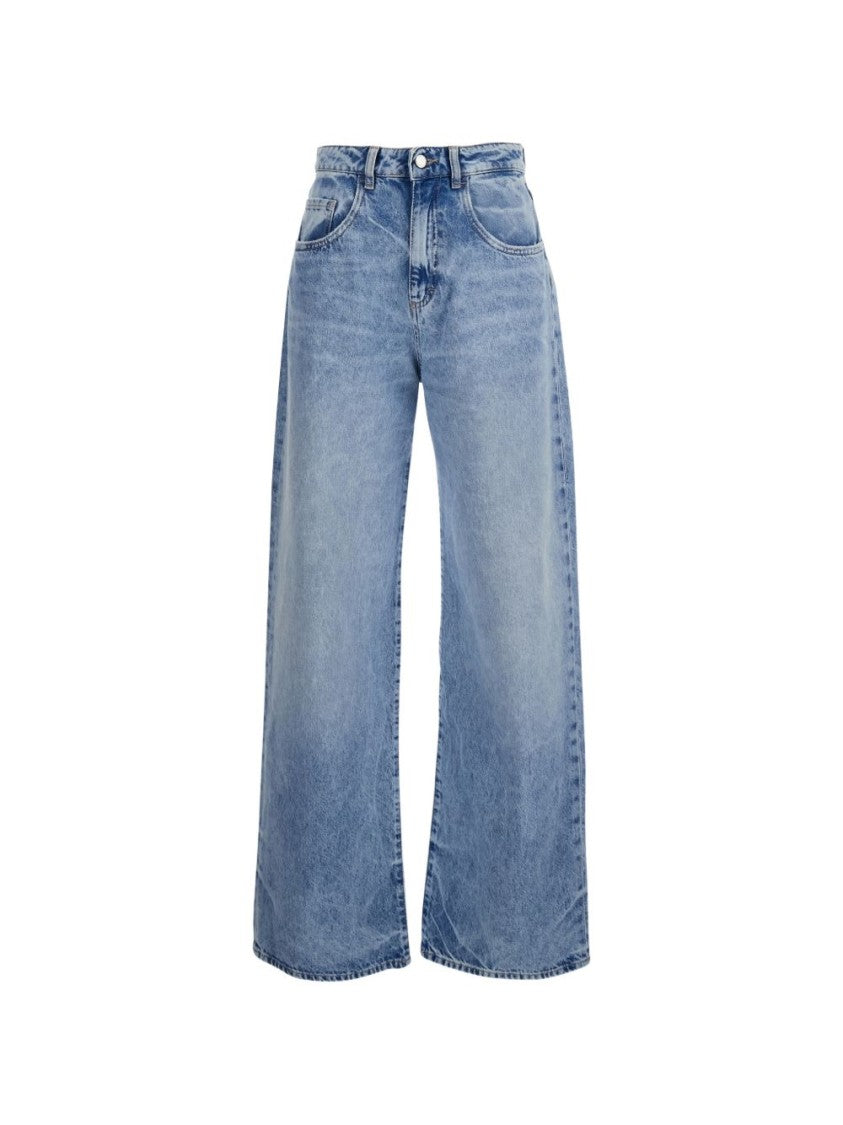 Icon Denim Wide-Leg High-Waist Jeans With Classic Five-Pocket Style