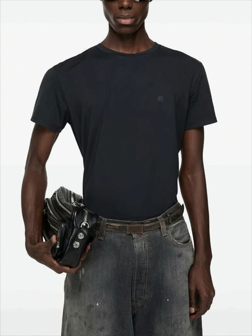 Acne Studios Short-Sleeved T-Shirt With Minimalistic Face Design