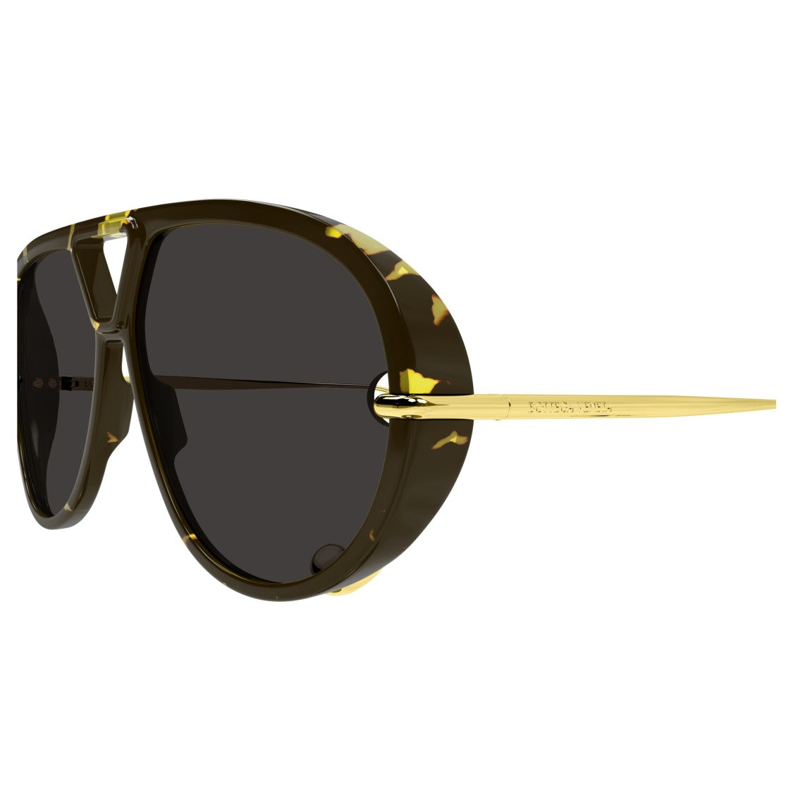 Bottega Veneta Bv1273s Tortoiseshell Aviator Sunglasses