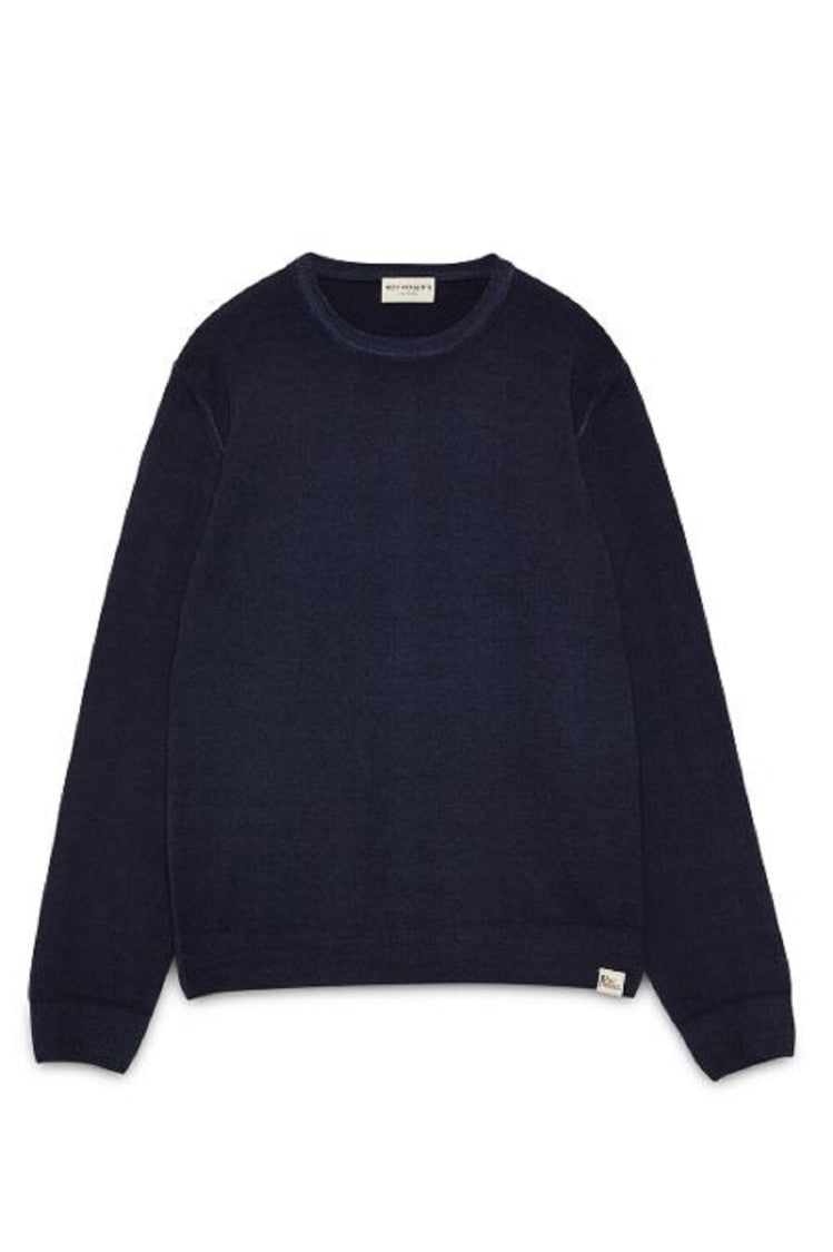 Roy Rogers Crew-Neck Merino Wool Sweater With Ribbed Finishes