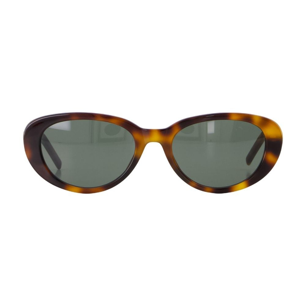 Saint Laurent Structured Brown Acetate Sunglasses With Classic Design