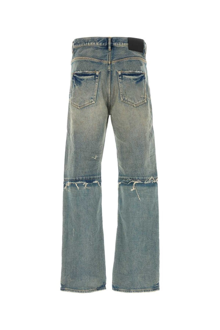 Purple Brand Relaxed Fit Patchwork Denim Jeans