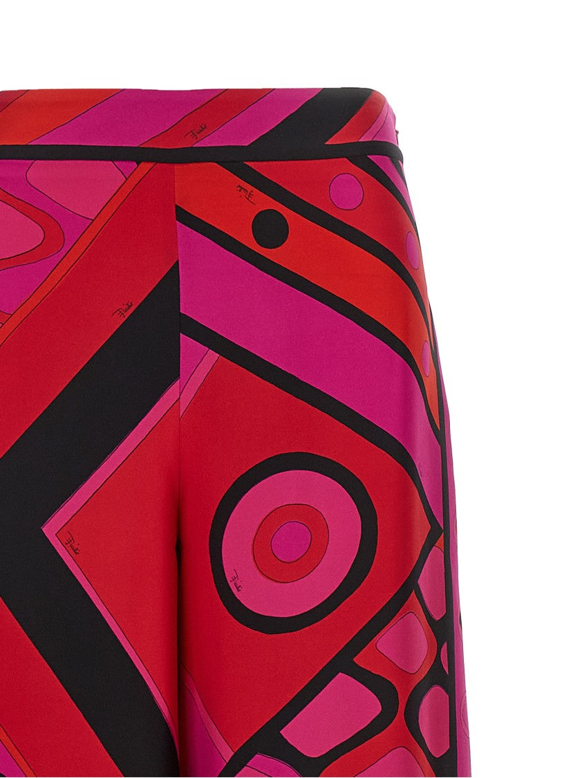 Emilio Pucci 'Vivara' Print Silk Twill Palace Trousers