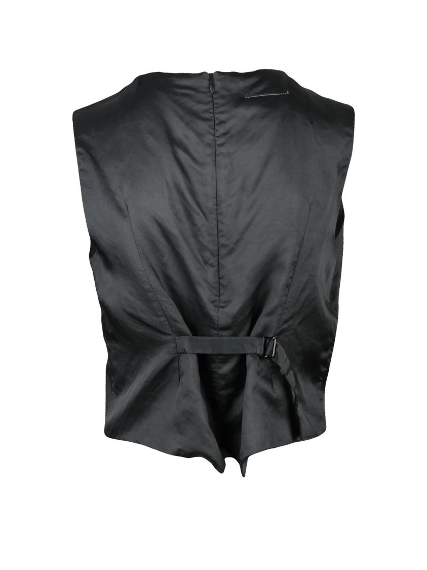 Mm6 By Maison Margiela Grey Viscose Sleeveless Top
