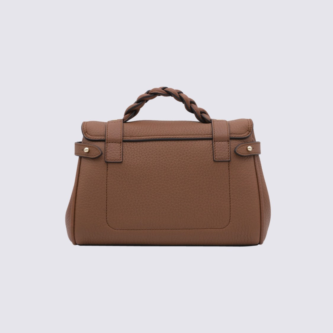 Mulberry Structured Brown Handbag With Braided Handle