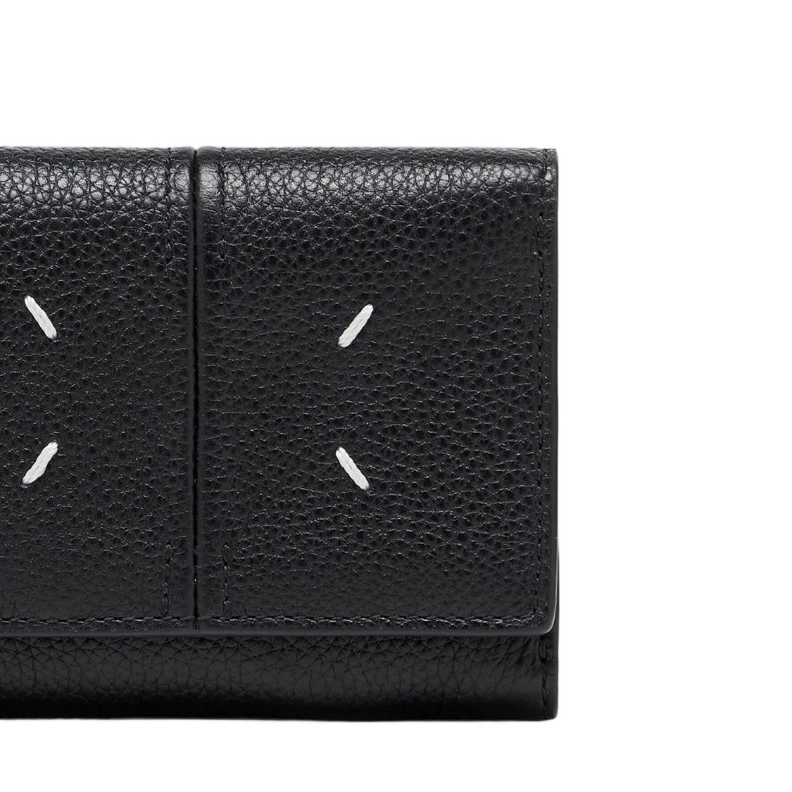 Maison Margiela Textured Leather Wallet With Iconic Stitching