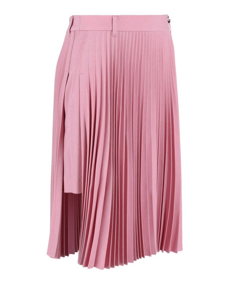 Burberry Pleated Panelled Midi Skirt