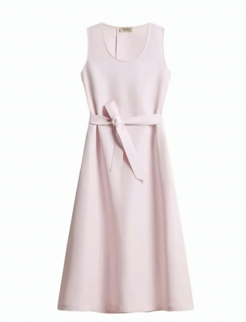 Woolrich Linen Blend Sleeveless Round Neck Dress