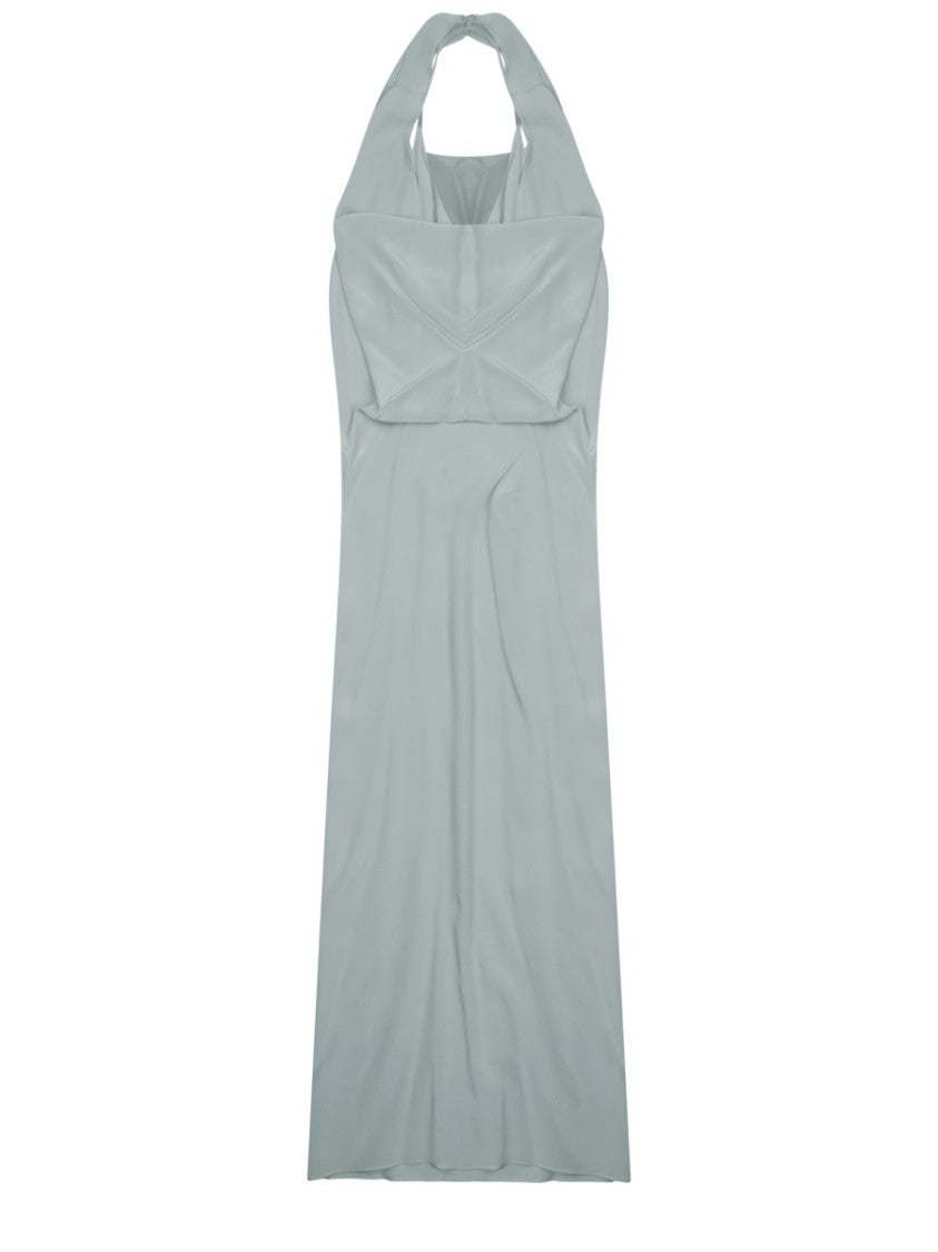 Alysi Silk Halter Neck Evening Dress