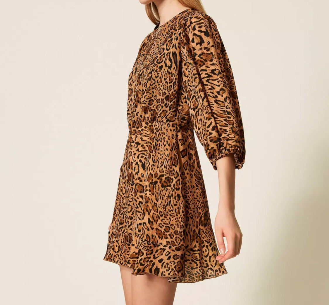 Twin-Set Jacquard Viscose Mini Dress