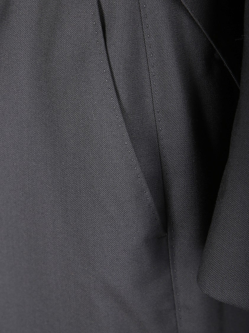 Tagliatore Double-Breasted Tailored Suit With Structured Blazer And Straight-Leg Trousers