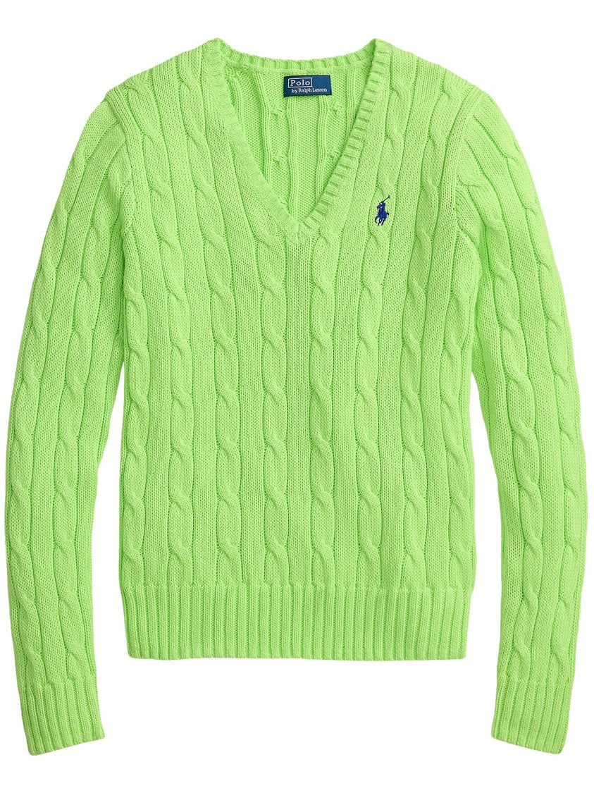 Polo Ralph Lauren Lime Green Kimberly Pullover Cotton Sweater