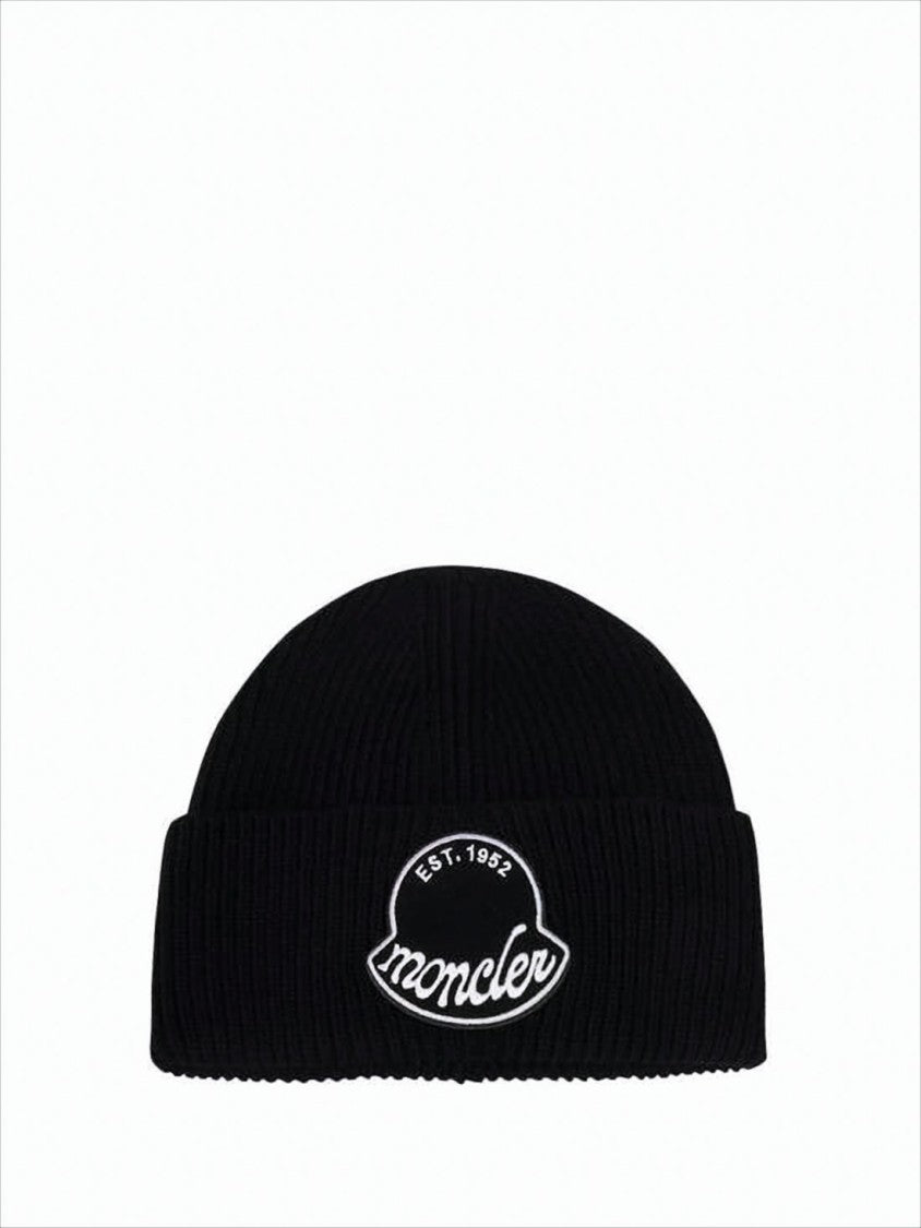 Moncler Ribbed Knit Beanie With Folded Cuff